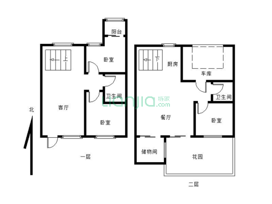 豪装带入买一层送一层带车库跃层室家具_大双叶细木实木家具图片