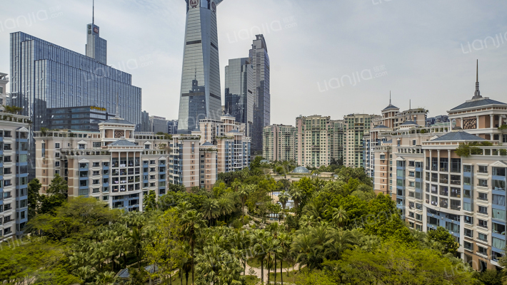 东海花园二期 大花园里 朝南4房 看小区全景_深圳香蜜湖东海花园二期