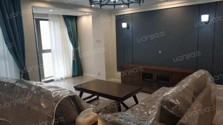 中洲锦城湖岸自住装修,配有地暖,阳台,系统空调新风v湖岸池装修效果图图片
