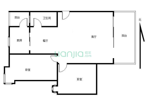 博瑞都市花园 2室2厅 86平米