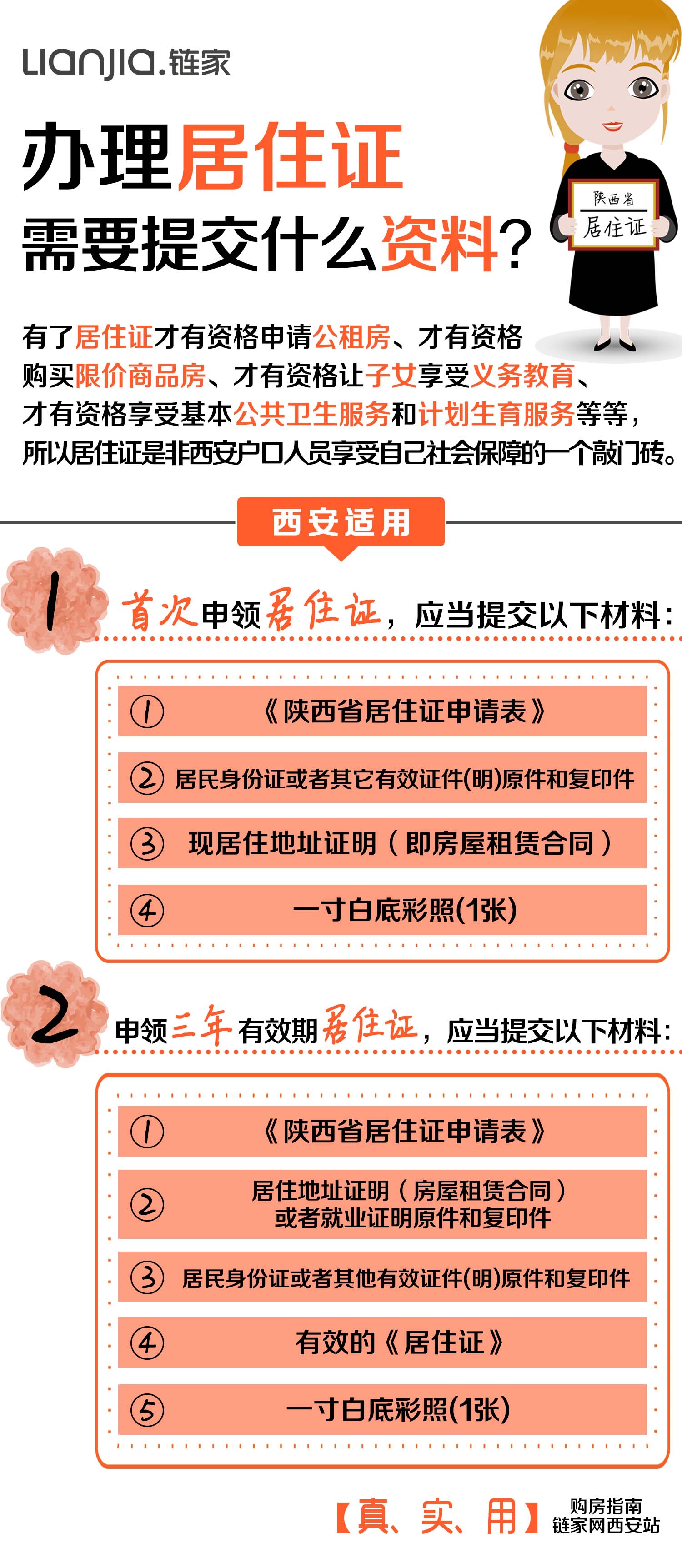 办理西安居住证需要提交的资料有哪些?
