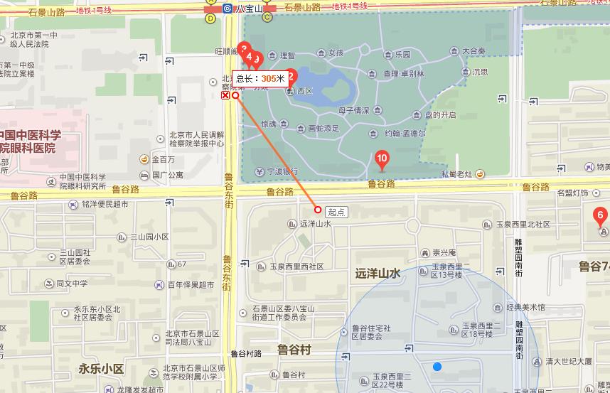 远洋山水距离北京国际雕塑公园305米