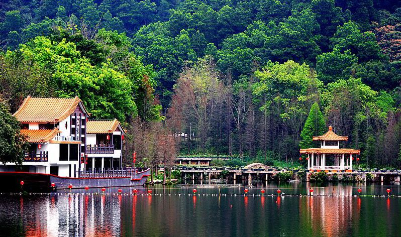 周边地标景点是梧桐山风景区和仙湖植物园,离小区最近的是仙桐体育