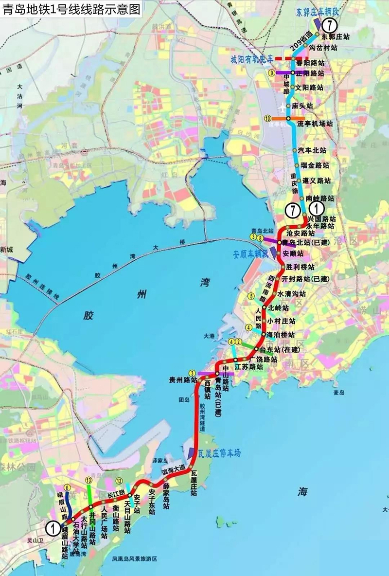 青岛地铁最新规划:2号线东延|15号线|5号线|14号线等8条线路
