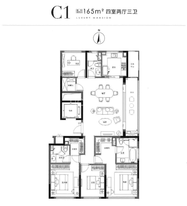 保利滨江上品户型图