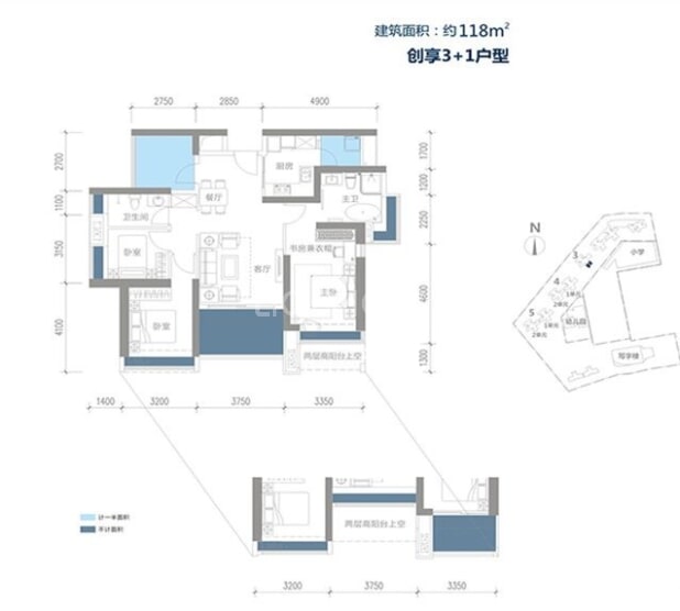 豪方天际花园户型图