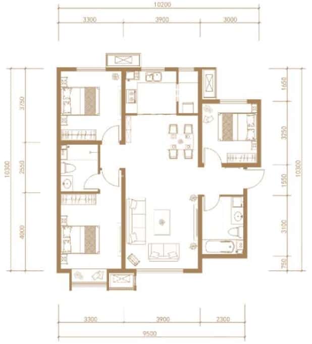 京投银泰公园悦府户型图