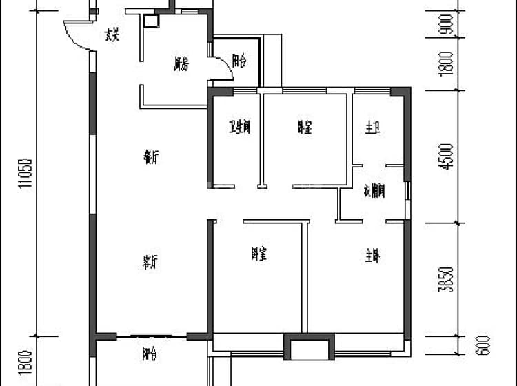 保利林语溪139㎡户型户型图(链家网)