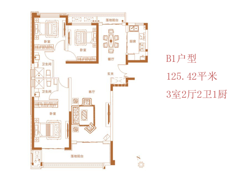 正弘府b1户型图(链家网)