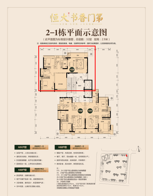 恒大书香门第户型图