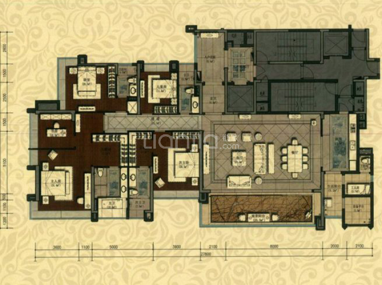 珠光御景壹号a7栋02户型户型图(链家网)