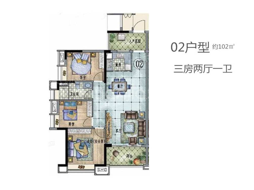 保利国际广场四期户型图(链家网)