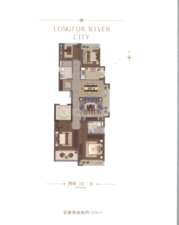 杭州新房 杭州楼盘 钱塘新区楼盘 龙湖江与城 龙湖江与城户型图  居室