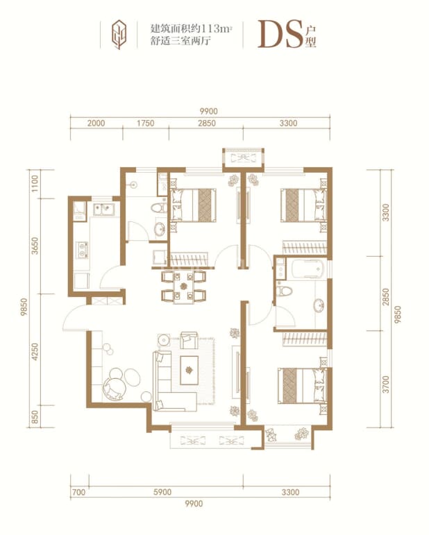 京投发展公园悦府户型图