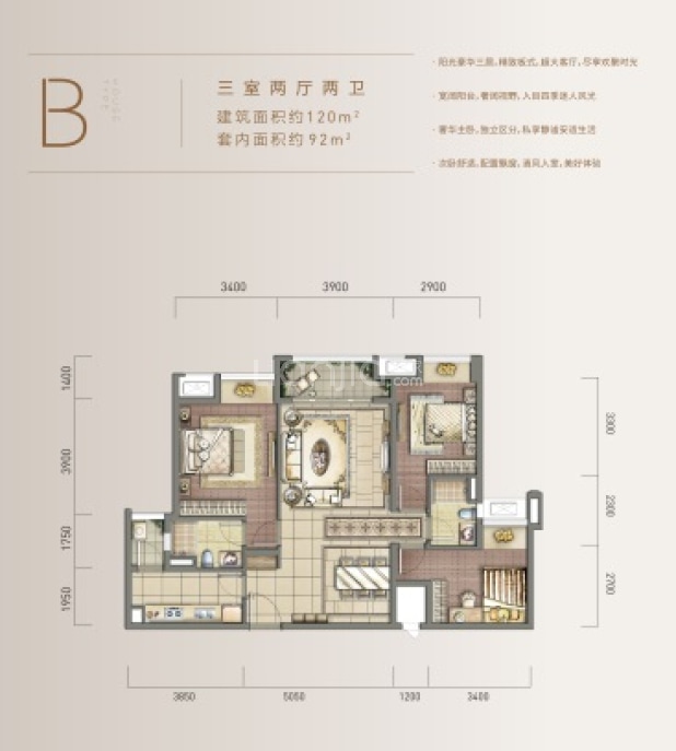 重庆合景誉峰户型图