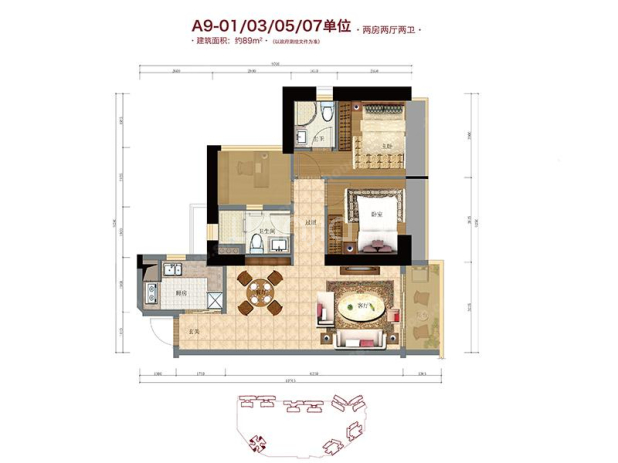 佛山新房 佛山楼盘 禅城楼盘 新福港鼎峰 新福港鼎峰户型图  居室:3室