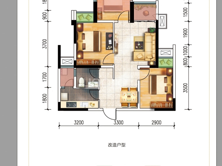 港城印象a户型户型图(链家网)