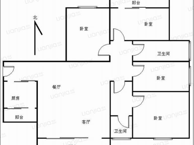 保利花园听琴街 4室2厅 131平米_工业大道中保利花园