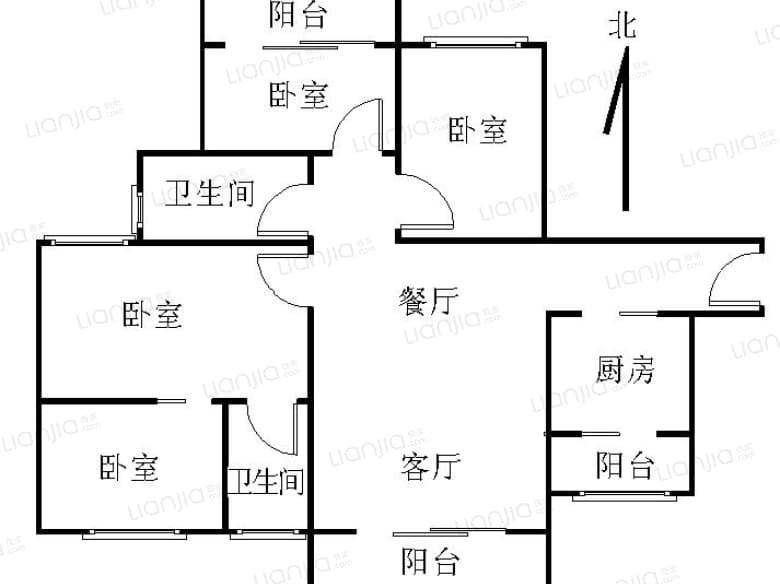 保利花园听琴街 4室2厅 131平米_工业大道中保利花园