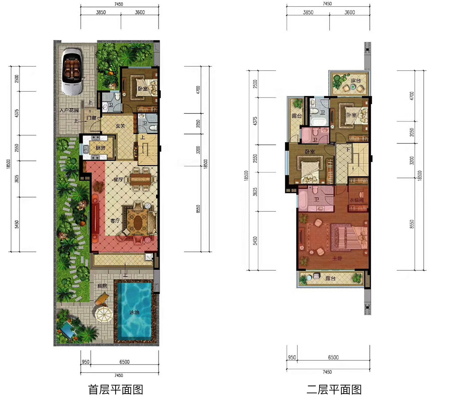 154㎡联排别墅户型图