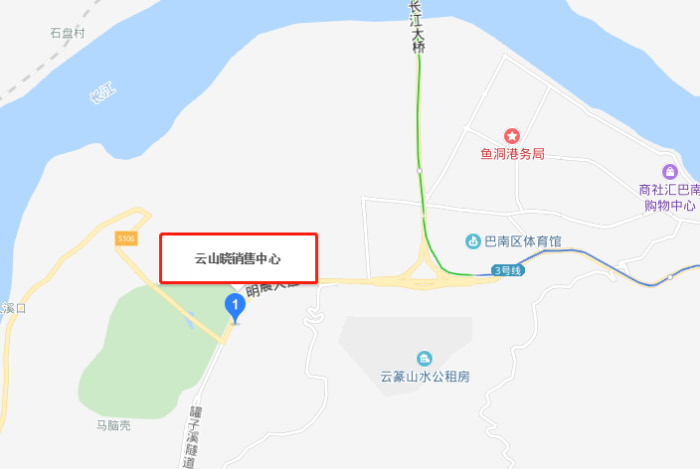巴南区鱼洞楼盘区位 项目位于巴南区明晨大道,距离鱼洞商圈约2.