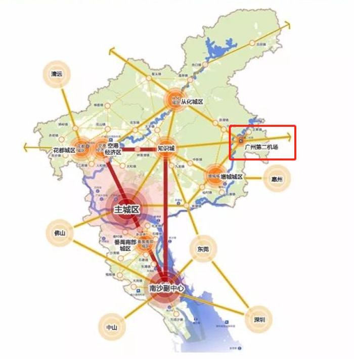 广州第二机场选址明文确定规划范围总面积92平方公里