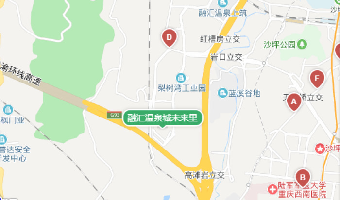沙坪坝区梨树湾楼盘区位 距离沙坪坝商圈约2.