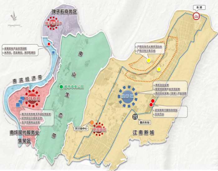 图说:南岸区十三五区域规划图