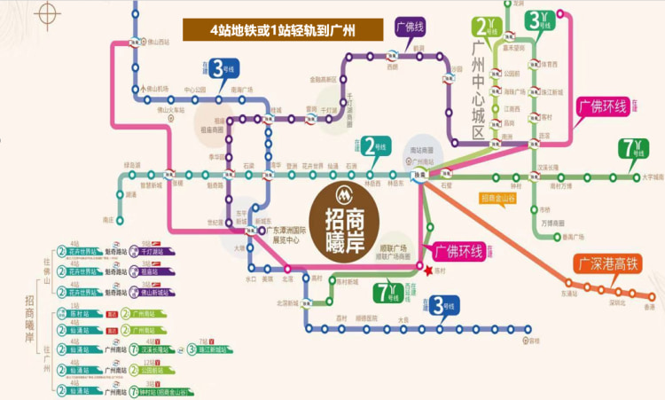 广佛难得小高层 4站地铁到广州 1/3广州价入住潭州湾