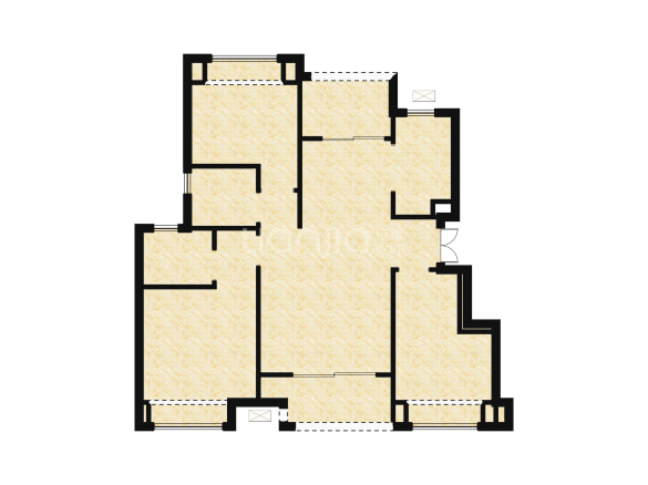 3室2厅2卫在售 建面 99m朝向南 约150万/套 全明格局户型方正公摊大