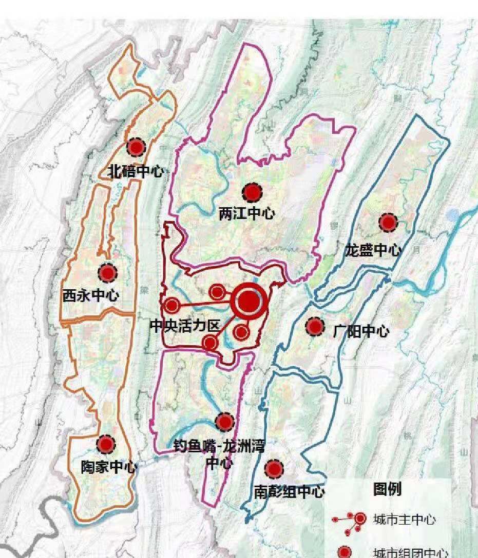重庆市规划图2035,重庆轨道交通高清大图 (作者自制) 04 随着这次新的板块规划图出来的,其实还有到2035年重庆
