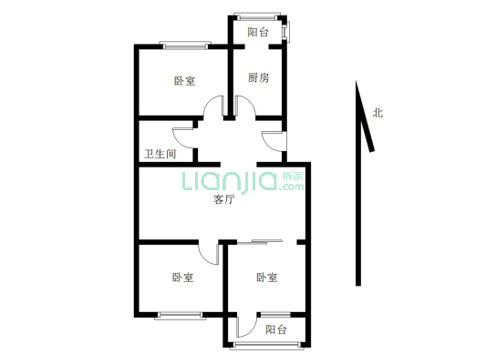 门头沟峪园小区,大三居,南北通透,户型方正