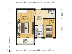 紧邻三环 全南免税2居 交通便利 随时看房 诚意出售户型图