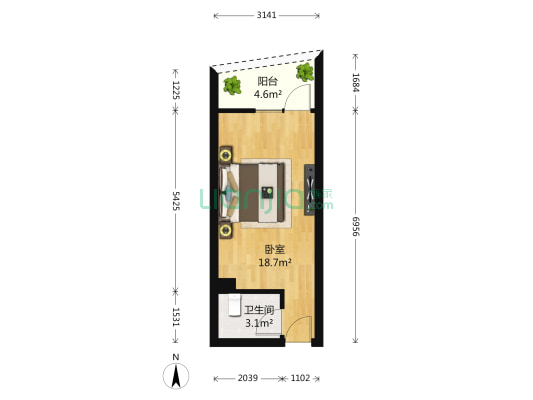 莲坂国贸 裕发广场 单身公寓 电梯高层 品质小区