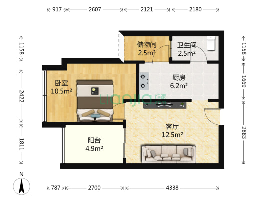 天府新区地铁口戛纳湾滨江标准套一出售-户型图