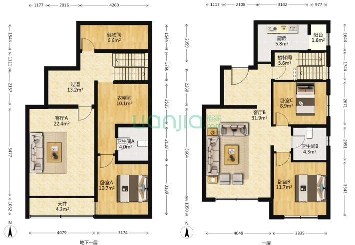 3室2厅2卫180.21-北京首开常青藤四期户型图