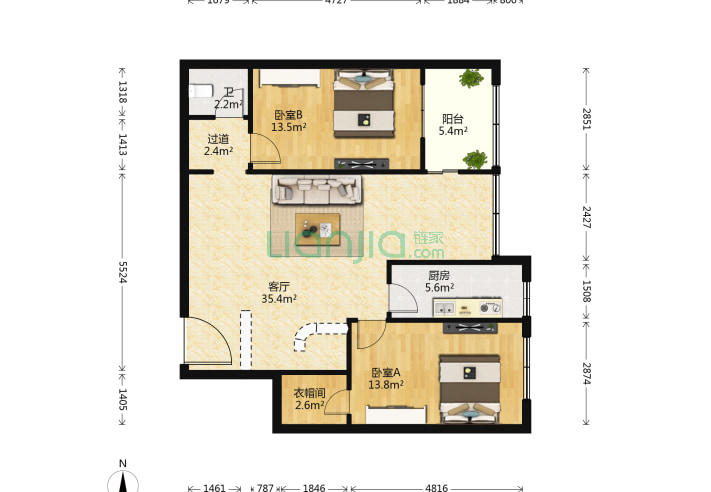 93㎡ 使用面积80.779㎡ 暂无相关户型顾问,请直接