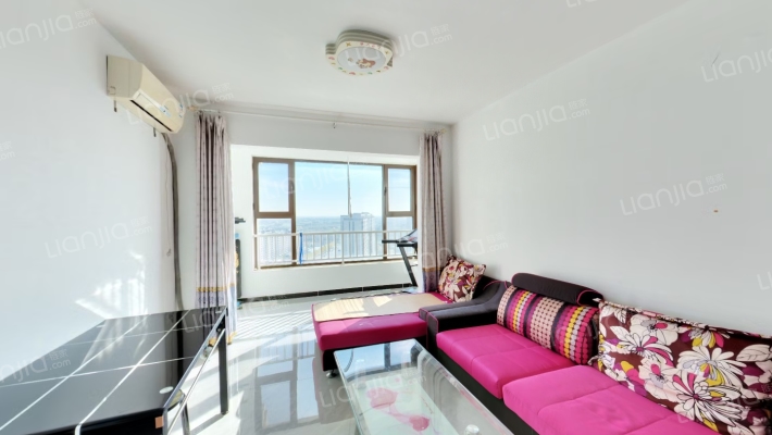 鸿坤理想湾一居室精装满二随时看房明厨明卫-客厅