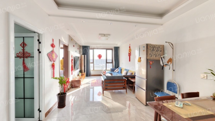 涿州东站 鸿坤理想湾，全阳大两居，自住精装修。-客厅