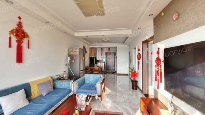 涿州东站 鸿坤理想湾，全阳大两居，自住精装修。-客厅