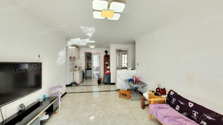 狮子城精装三居室  转角飘窗  采光视野好-客厅