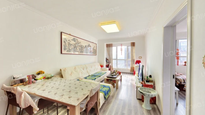 人车分流小区 中间楼层，视野好，全阳两居-客厅