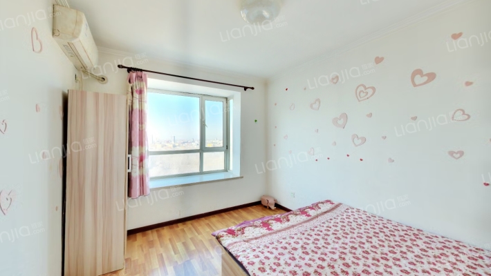 天保郦景 西向正规一居 下午采光无遮挡-卧室