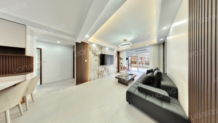 牛津花园 小区中间 位置三居  带小院 无遮挡-客厅