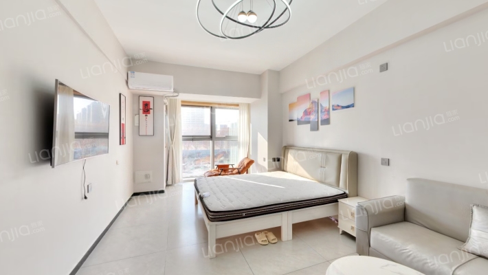 万科城际之光   精装修   南向一居   随时看房-卧室