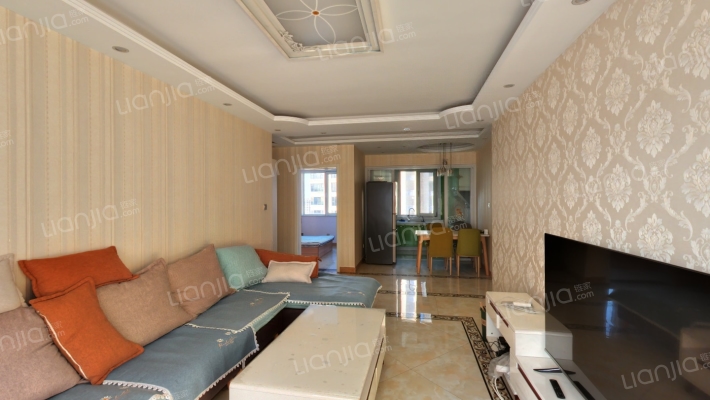 南北通透三居 满二 精装修 高楼层 看房方便-客厅