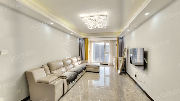 大金全屋空调 楼位好 采光足 狮子城北区南北通透三居-客厅