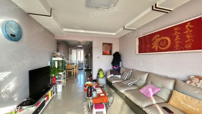 二康南 建设路上 精装修  南北通透 两居-客厅