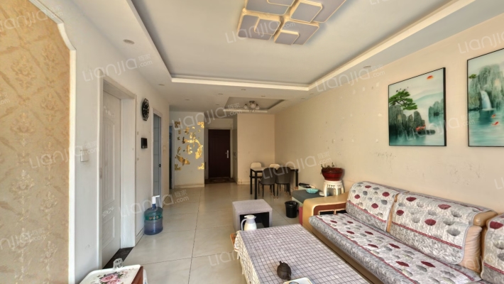 鸿坤理想湾，精装大两居，房本满五-客厅