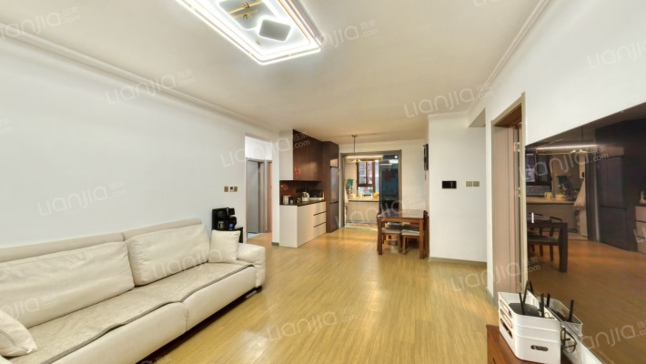 樾府国际 精装三居改四居 实木家具 品牌家电全留下-客厅